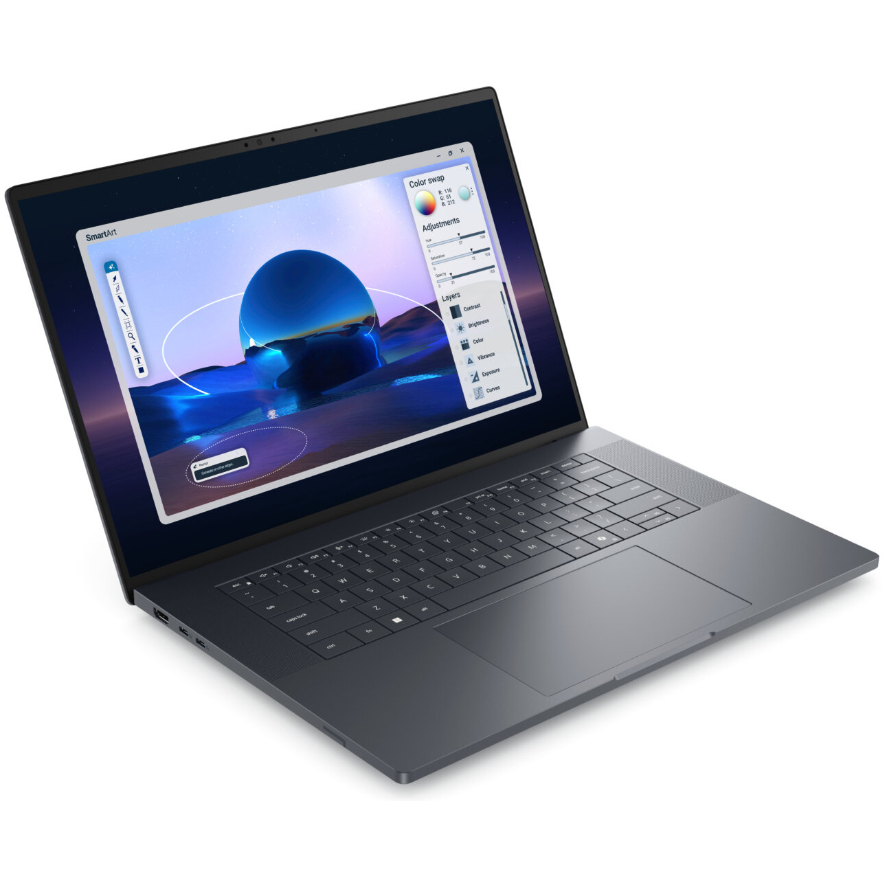 Dell Pro Max 16 Premium Core™ Ultra 7 265H 2TB 64GB 16" (1920x1200) 120Hz WIN11 Pro NVIDIA® RTX PRO 2000 Blackwell 8192MB PLATINUM SILVER Backlit Keyboard 3-year onsite NBD warranty – תמונה 2