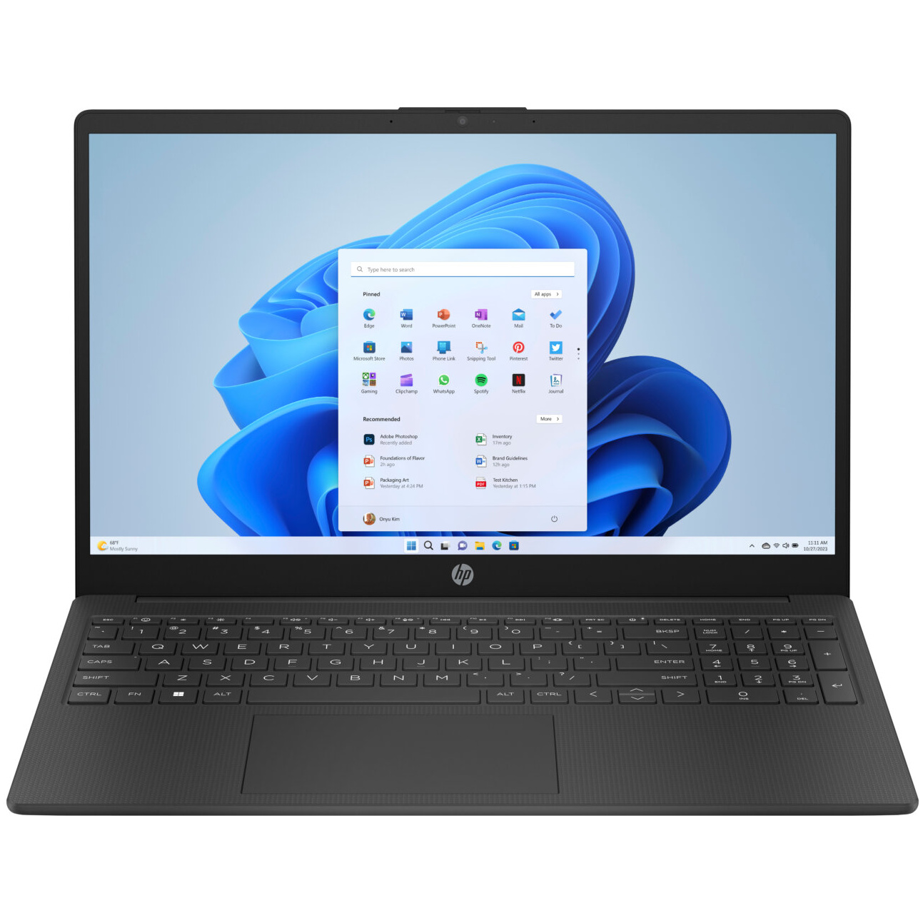 HP 15-FD0079 Pentium® N200 128GB USF 4GB 15.6" (1366x768) WIN11 BLACK Microsoft 365 1-year