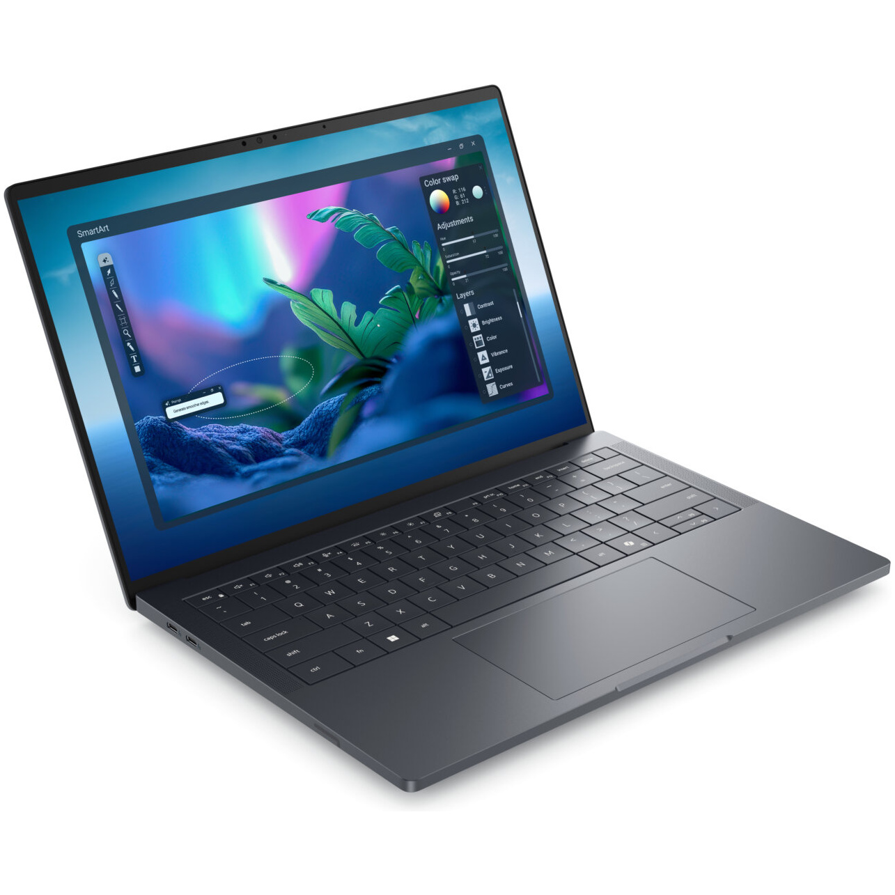 Dell Pro Max 14 Premium Core™ Ultra 7 265H 512GB 32GB 14" (1920x1200) WIN11 Pro NVIDIA® RTX PRO 1000 Blackwell 8192MB MAGNETITE Backlit Keyboard FP Reader 3-year onsite NBD warranty – תמונה 2