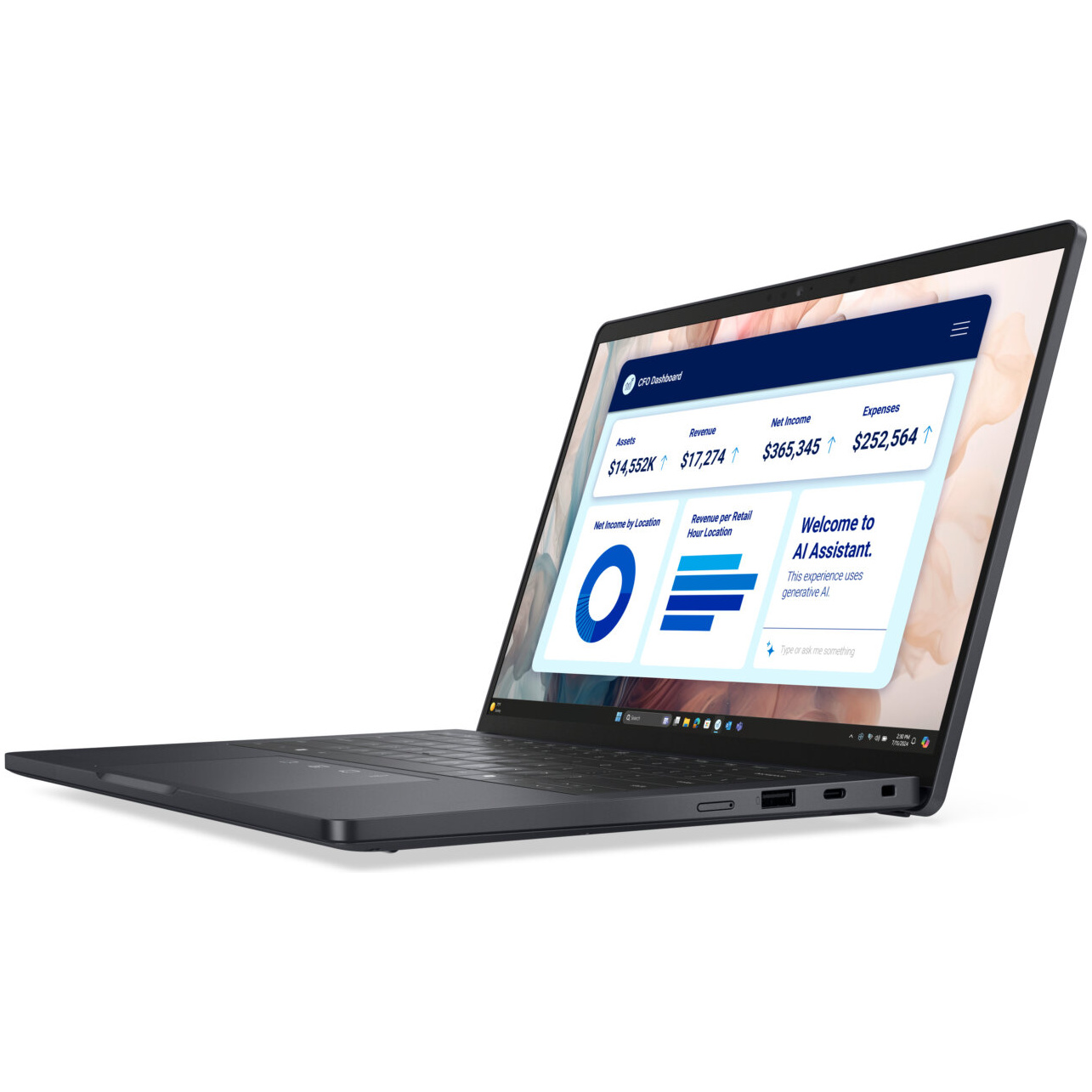 Dell Pro 13 Premium Core™ Ultra 5 238V 1TB 32GB 13.3" (1920x1200) WIN11 Pro MAGNETITE Backlit Keyboard FP Reader 3-year onsite warranty – תמונה 3