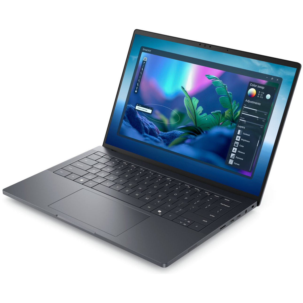 Dell Pro Max 14 Premium Core™ Ultra 7 265H 512GB 32GB 14" (1920x1200) WIN11 Pro NVIDIA® RTX PRO 1000 Blackwell 8192MB MAGNETITE Backlit Keyboard FP Reader 3-year onsite NBD warranty – תמונה 3