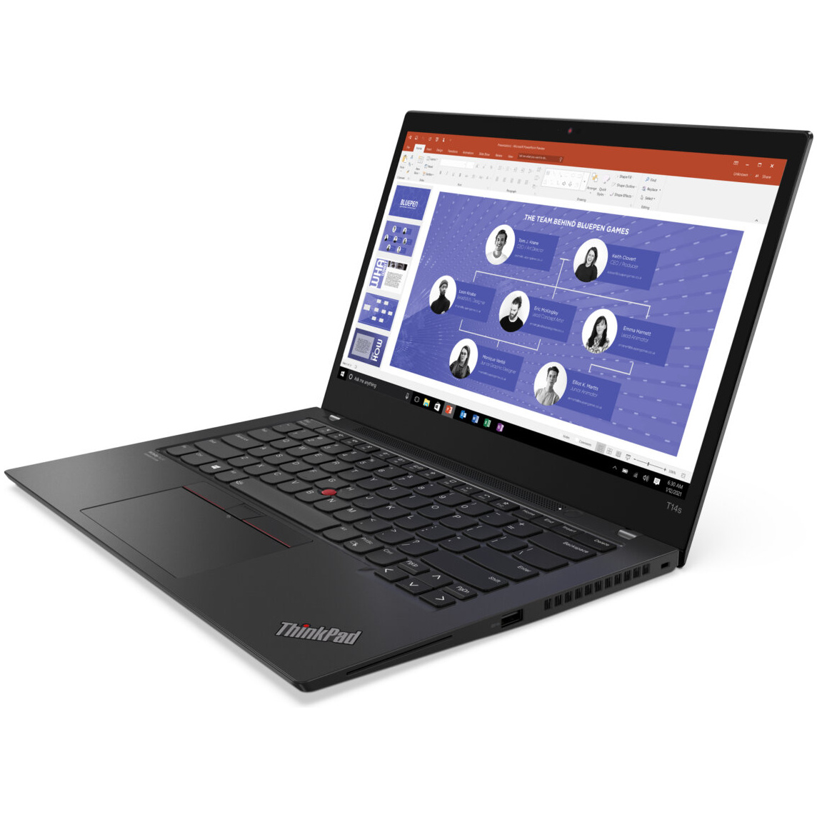 Lenovo ThinkPad T14S G2 Core™ i7-1185G7 16GB 512GB SSD 14″ FHD Win 11Pro Black – תיק מתנה-מוחדש- שנה אחריות – תמונה 3