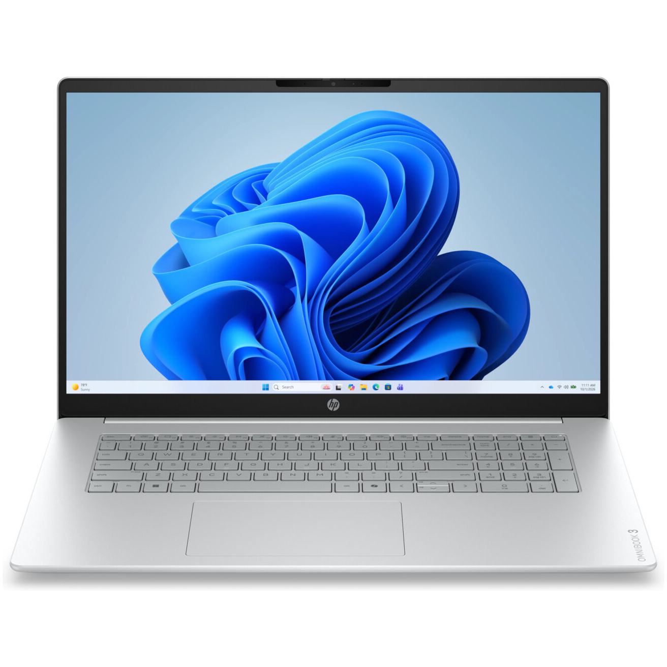HP OmniBook 3 17-DP0105 AMD Ryzen™ 5 40 512GB SSD 8GB 17.3" (1920x1080) WIN11 GLACIER SILVER