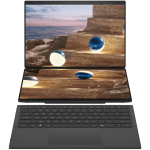 Asus ZenBook DUO UX8407AA-PSX9T Core™ Ultra X9 388H 1TB SSD 32GB DUAL 14.5" (2880x1800) OLED TOUCHSCREEN 144Hz WIN11 MOHER GRAY Detacheable Backlit Keyboard Sleeve and Stylus Included