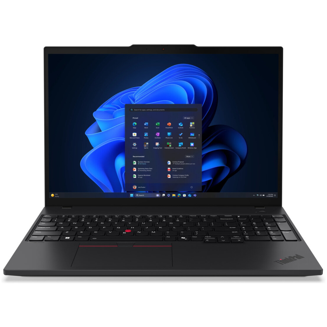 Lenovo ThinkPad T16 Gen 4 Core™ Ultra 7 255U 1TB SSD 16GB 16" (1920x1200) TOUCHSCREEN WIN11 Pro BLACK Backlit Keyboard FP Reader