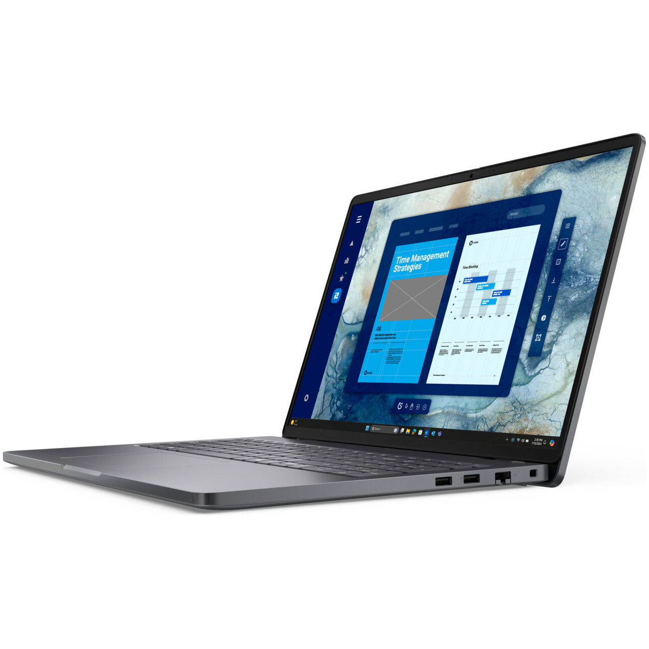Dell Pro 16 PC16250 Core™ 7 150U 512GB SSD 16GB 16" (1920x1200) TOUCHSCREEN WIN11 Pro MAGNETITE Backlit Keyboard – תמונה 3