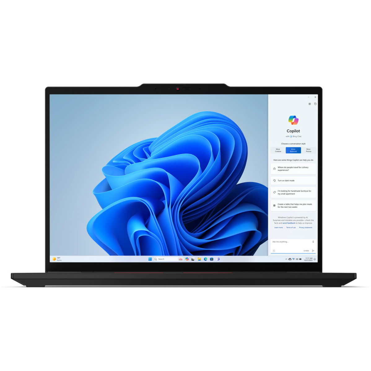 Lenovo ThinkPad T14s Gen 5 Core™ Ultra 7 155U 512GB SSD 16GB 14" (1920x1200) WIN11 Pro ECLIPSE BLACK Backlit Keyboard FP Reader – תמונה 2