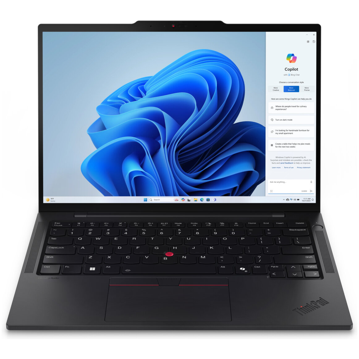 Lenovo ThinkPad T14s Gen 5 Core™ Ultra 7 155U 512GB SSD 16GB 14" (1920x1200) WIN11 Pro ECLIPSE BLACK Backlit Keyboard FP Reader
