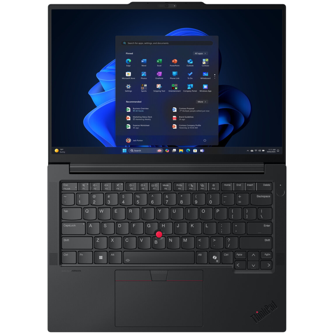 Lenovo ThinkPad E14 Gen 7 Core™ 7 240H 512GB SSD 16GB 14" WUXGA (1920x1200) TOUCHSCREEN IPS WIN11 Pro BLACK Backlit Keyboard FP Reader – תמונה 6
