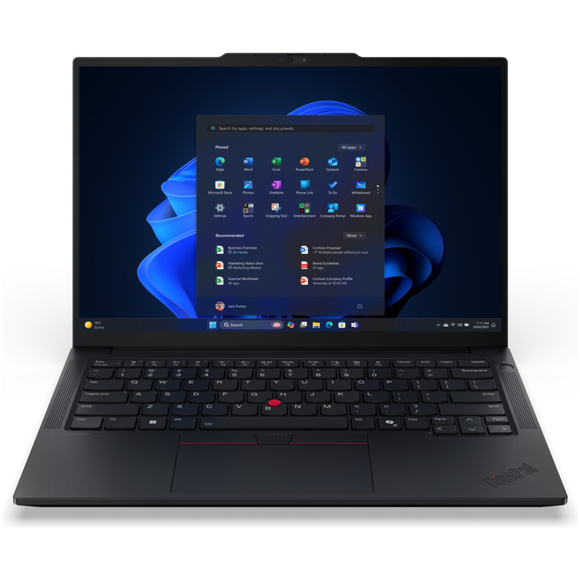Lenovo ThinkPad E14 Gen 7 Core™ 7 240H 512GB SSD 16GB 14" WUXGA (1920x1200) TOUCHSCREEN IPS WIN11 Pro BLACK Backlit Keyboard FP Reader