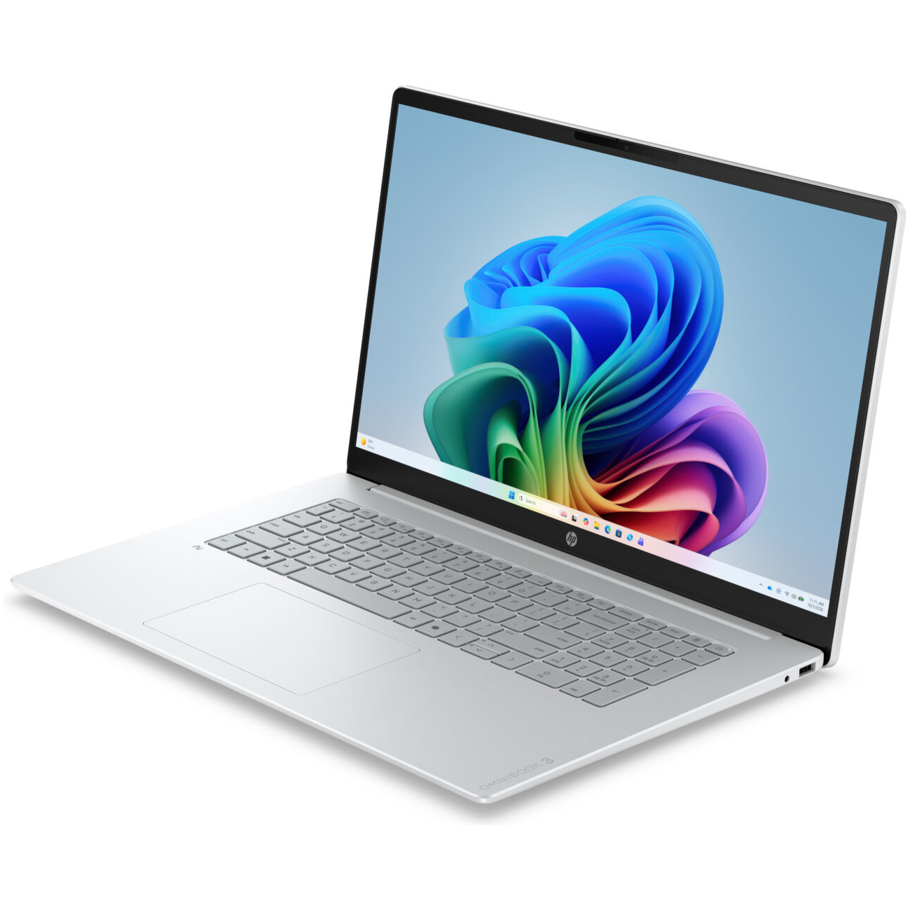 HP OmniBook 3 17-DG0099 Core™ Ultra 5 225U 512GB SSD 8GB 17.3" (1920x1080) WIN11 GLACIER SILVER Backlit Keyboard DAMAGED BOX – תמונה 3