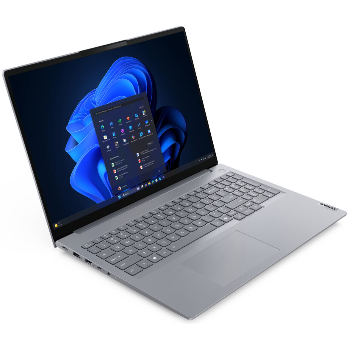 Lenovo ThinkBook 16 Gen 9 AHP AMD Ryzen™ 7 250 512GB SSD 16GB 16" (1920x1200) TOUCHSCREEN 120Hz WIN11 Pro ARCTIC GRAY Backlit Keyboard FP Reader – תמונה 2