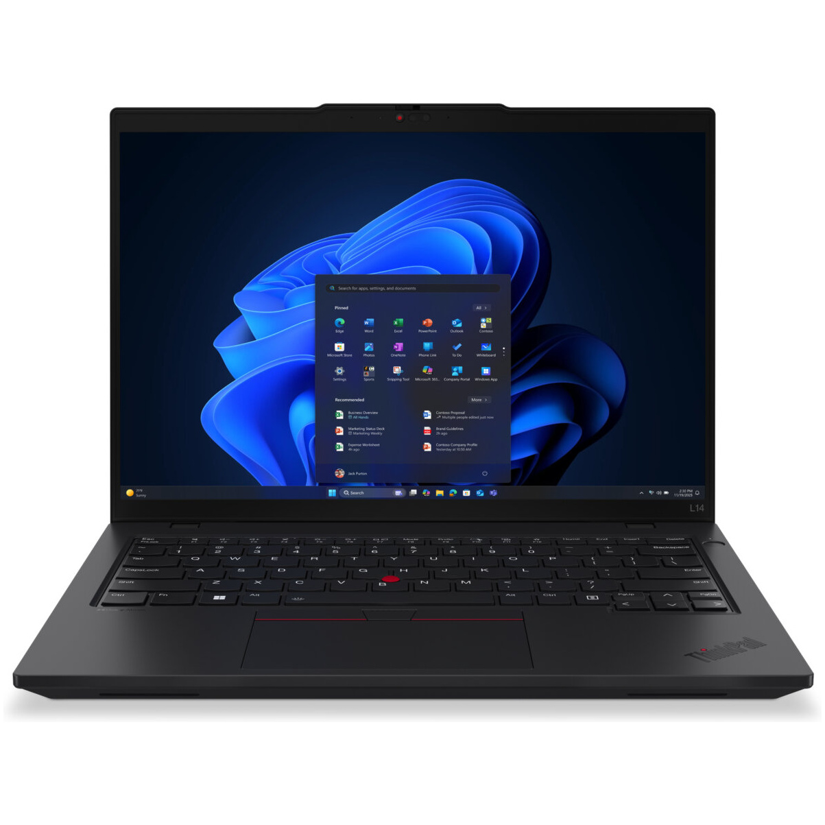Lenovo ThinkPad L14 Gen 6 AMD Ryzen™ 7 PRO 250 512GB SSD 16GB 14" (1920x1200) TOUCHSCREEN WIN11 Pro BLACK Backlit Keyboard FP Reader שלוש שנות אחריות אתר לקוח