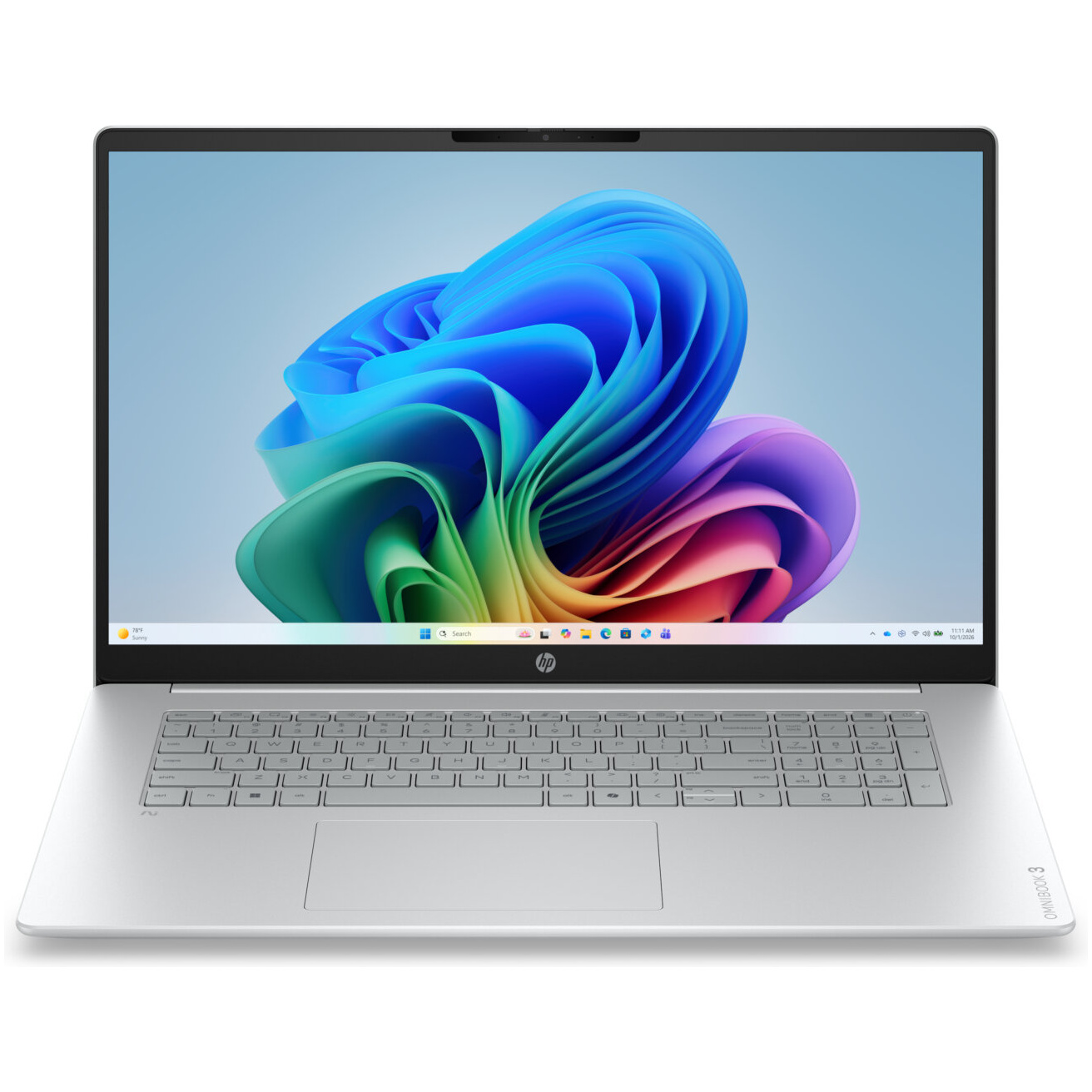 HP OmniBook 3 17-DG0099 Core™ Ultra 5 225U 512GB SSD 8GB 17.3" (1920x1080) WIN11 GLACIER SILVER Backlit Keyboard DAMAGED BOX