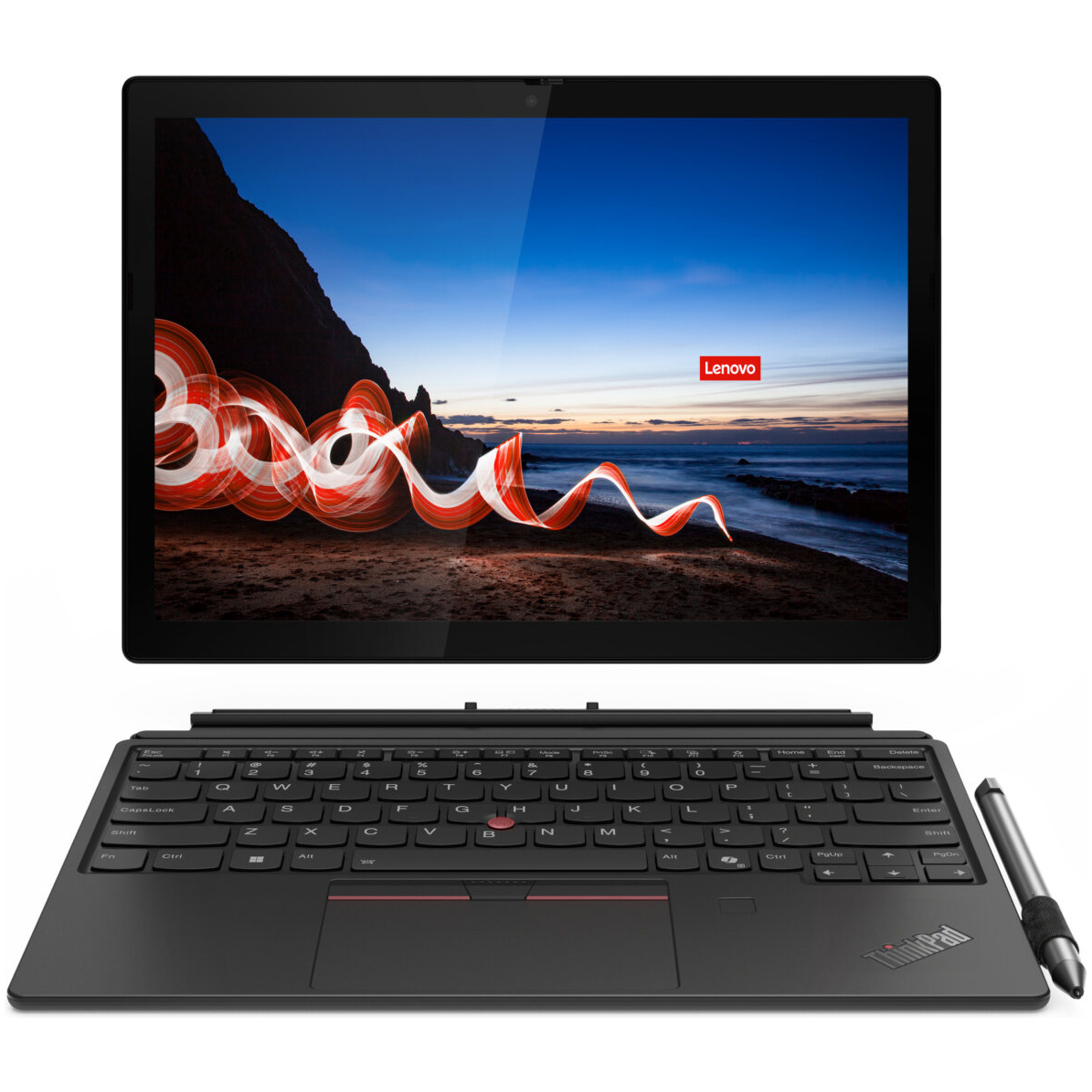 Lenovo ThinkPad X12 Detachable Gen 2 Core™ Ultra 5 134U 512GB SSD 16GB 12.3" (1920x1280) TOUCHSCREEN WIN11 Pro BLACK Backlit Keyboard FP Reader Lenovo® Digital Pen שלוש שנות אחריות אתר לקוח