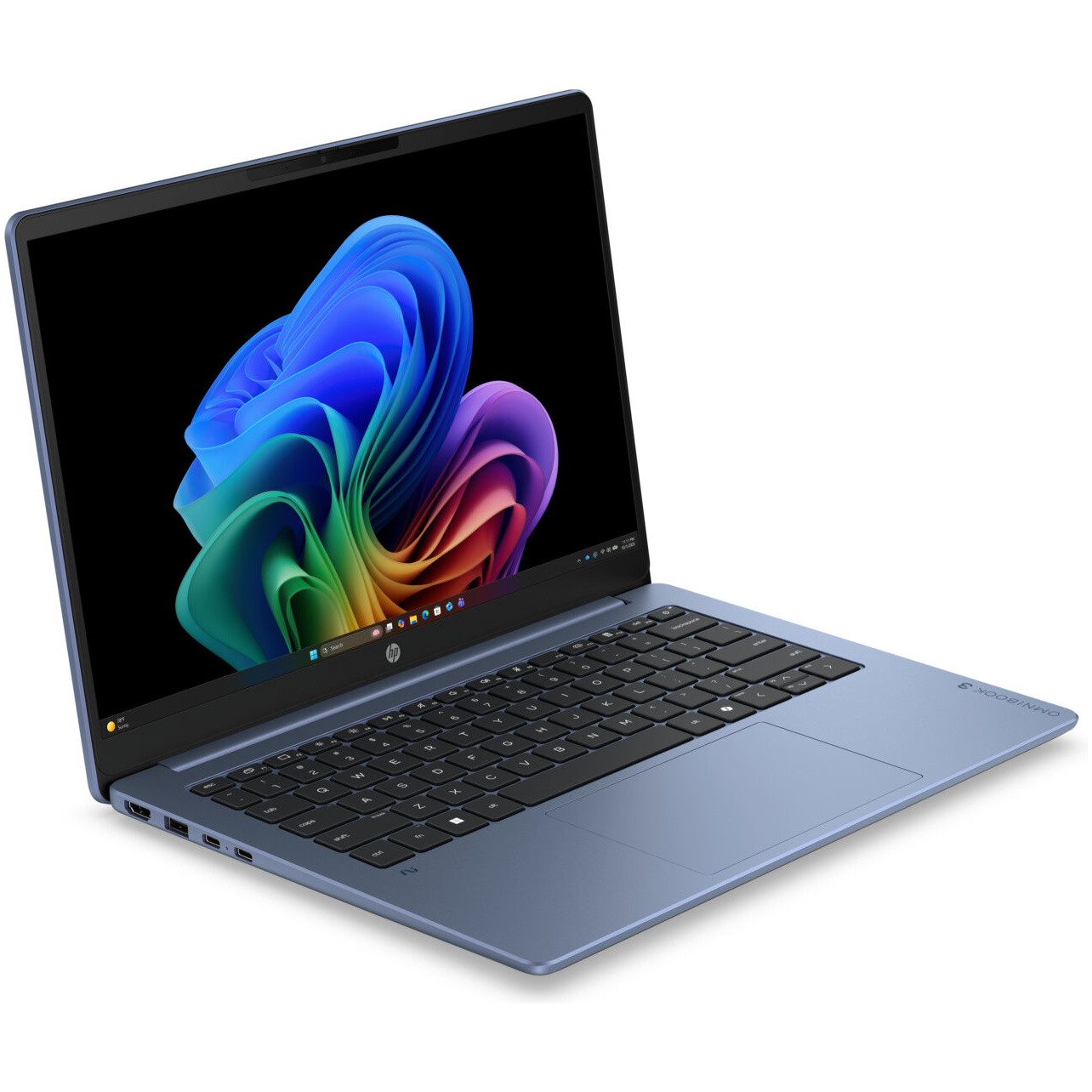 HP OmniBook 3 14-HZ0088 Snapdragon® X X1-26-100 256GB SSD 8GB 14" (1920x1200) OLED WIN11 STARLIT BLUE – תמונה 2