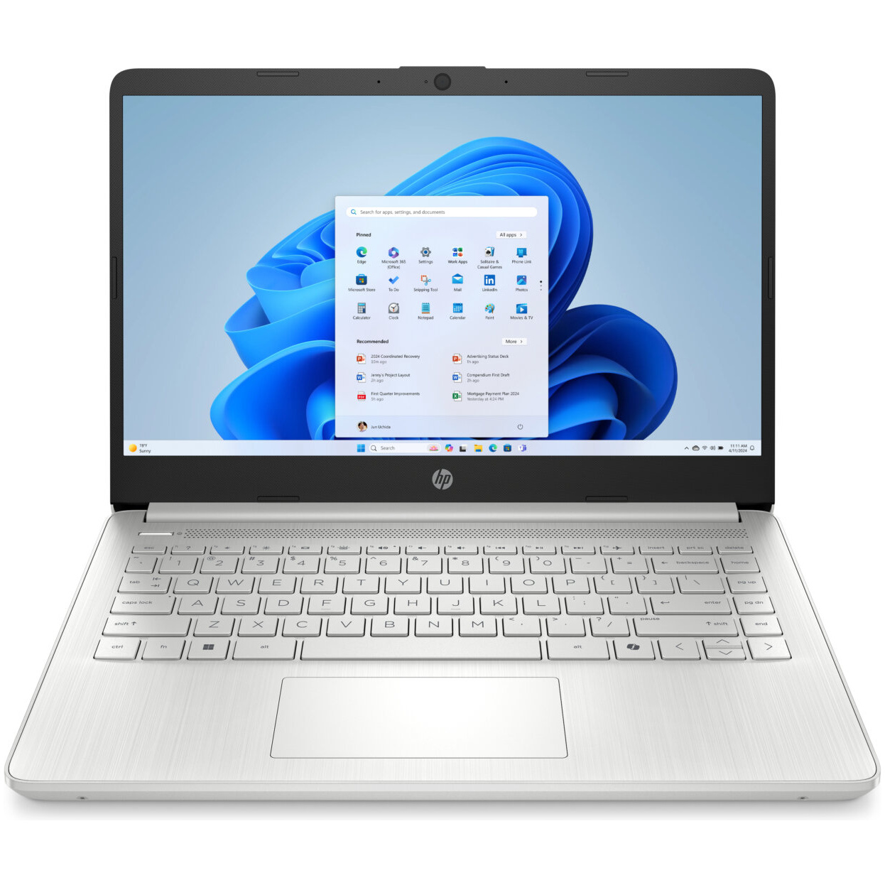 HP 14-DQ6101 Intel® N150 128GB UFS 4GB 14" (1366x768) WIN11 NATURAL SILVER DAMAGED BOX