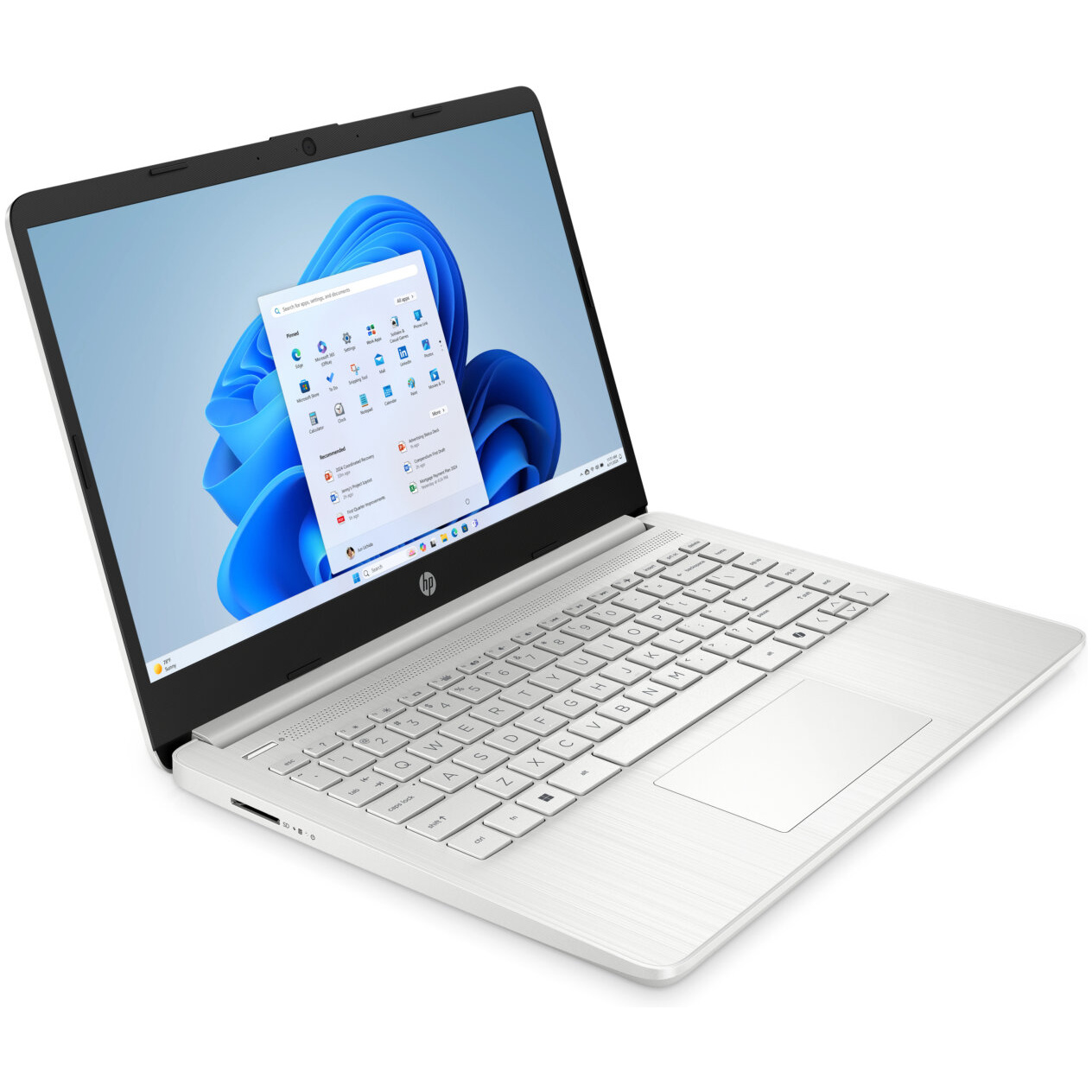 HP 14-DQ6101 Intel® N150 128GB UFS 4GB 14" (1366x768) WIN11 NATURAL SILVER DAMAGED BOX – תמונה 2