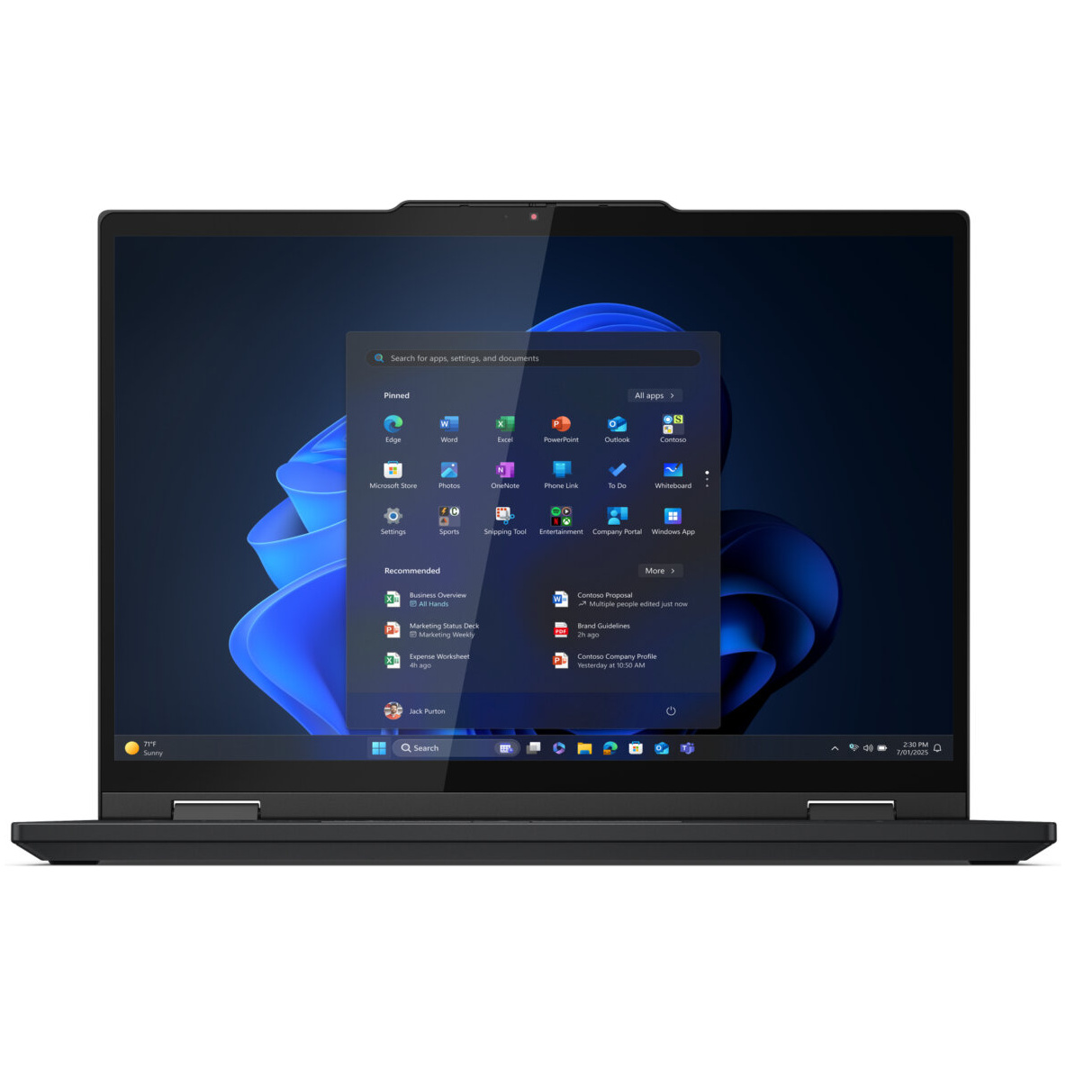 Lenovo ThinkPad T14s 2-IN-1 Core™ Ultra 7 255U 512GB SSD 16GB 14" (1920x1200) TOUCHSCREEN WIN11 Pro ECLIPSE BLACK Backlit Keyboard FP Reader שלוש שנות אחריות אתר לקוח – תמונה 3