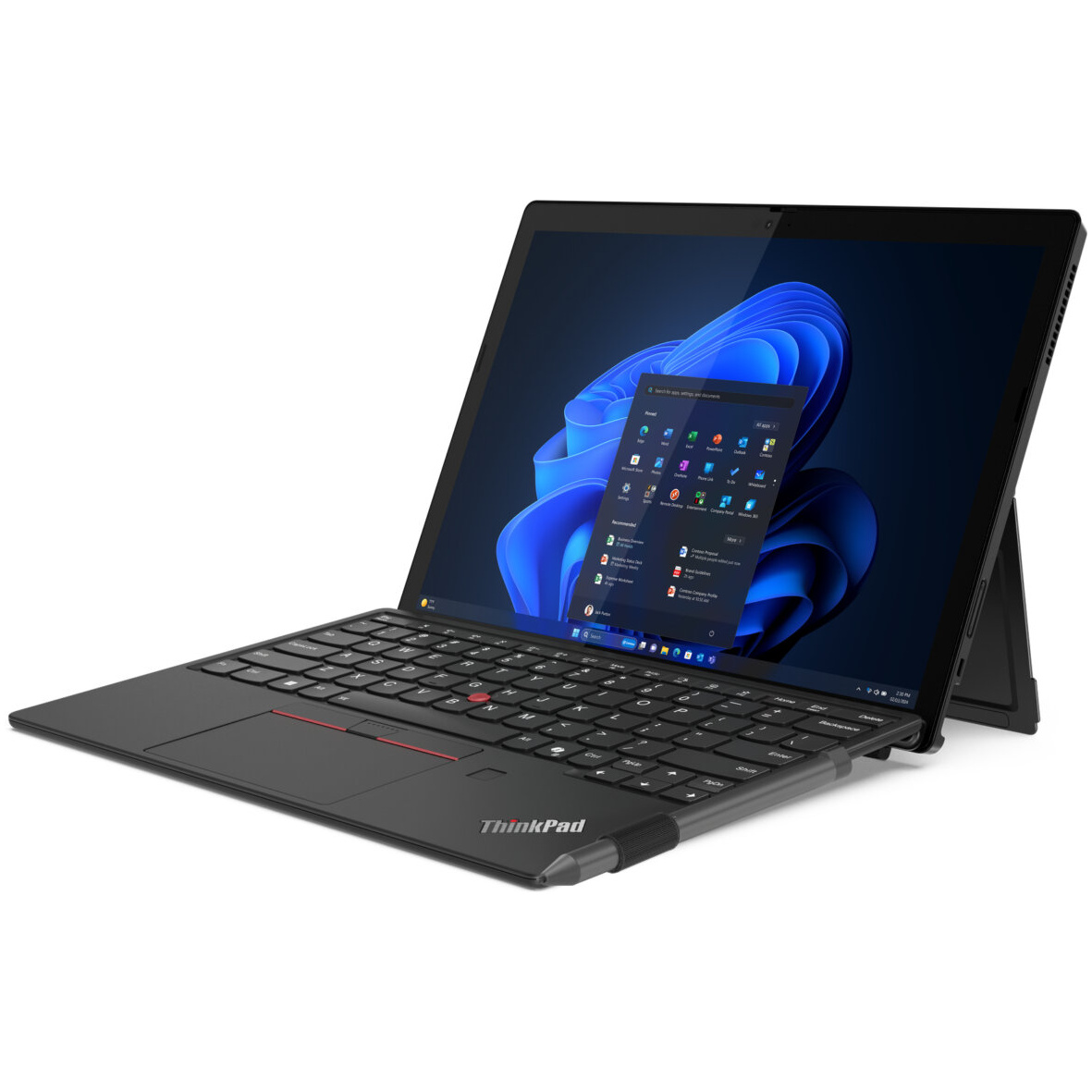 Lenovo ThinkPad X12 Detachable Gen 2 Core™ Ultra 5 134U 512GB SSD 16GB 12.3" (1920x1280) TOUCHSCREEN WIN11 Pro BLACK Backlit Keyboard FP Reader Lenovo® Digital Pen שלוש שנות אחריות אתר לקוח – תמונה 3