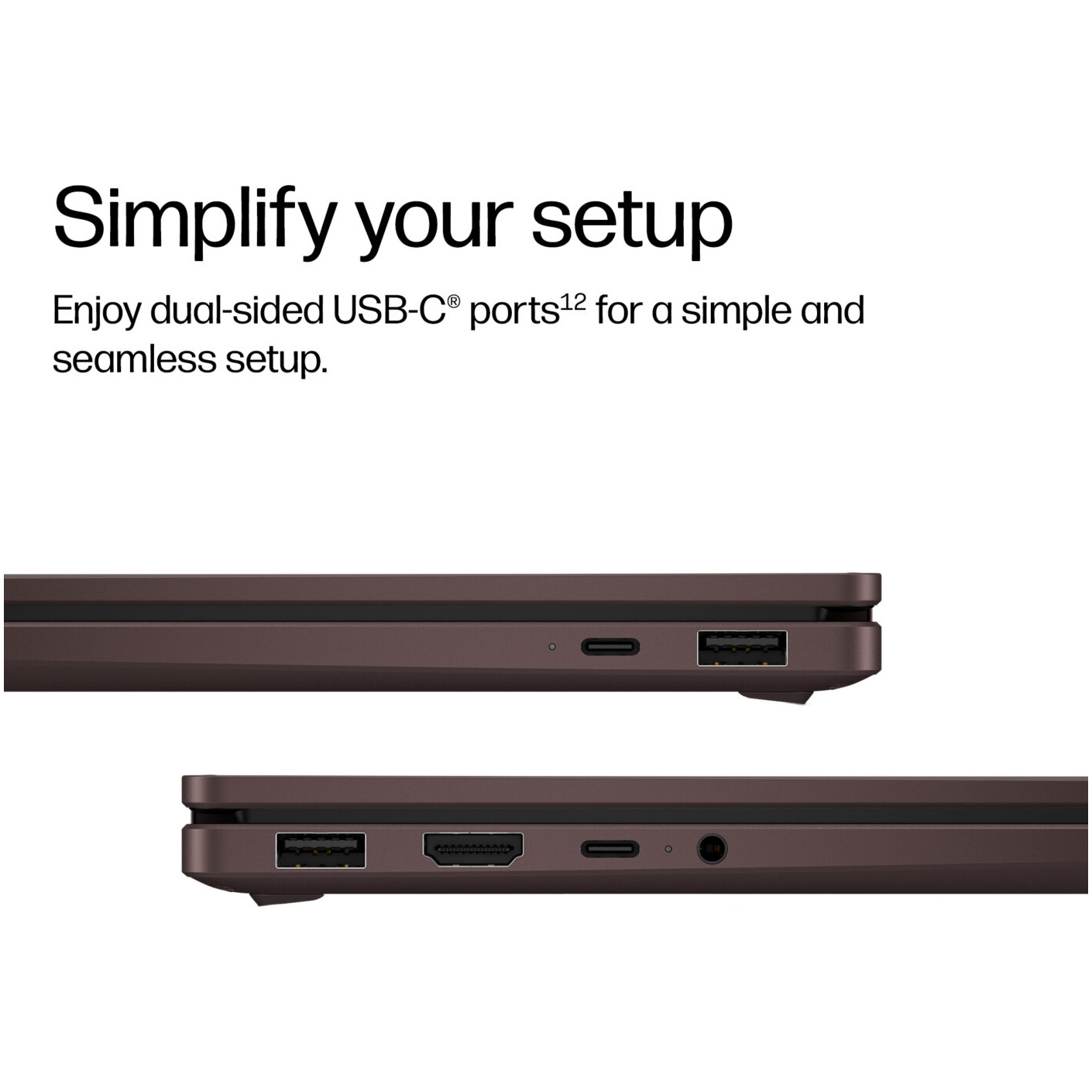 HP OmniBook X Flip 14-KC0013 AMD Ryzen™ AI 5 430 512GB SSD 16GB 14" (1920x1200) OLED TOUCHSCREEN WIN11 DEEP ESPRESSO Backlit Keyboard – תמונה 5