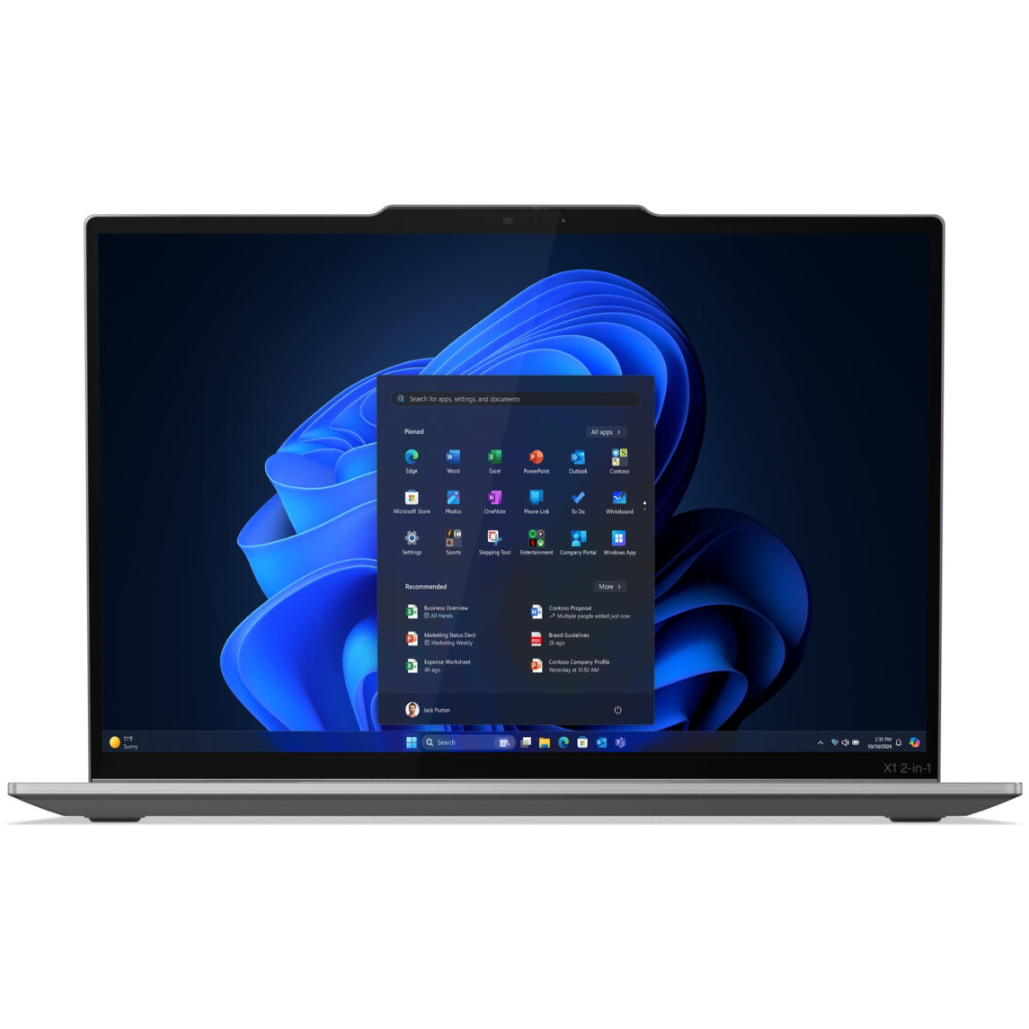 Lenovo ThinkPad X1 Gen 10 2-IN-1 Core™ Ultra 7 265U 512GB SSD 32GB 14" (2880x1800) OLED TOUCHSCREEN 120Hz WIN11 Pro GRAY Backlit Keyboard FP Reader שלוש שנות אחריות אתר לקוח – תמונה 3