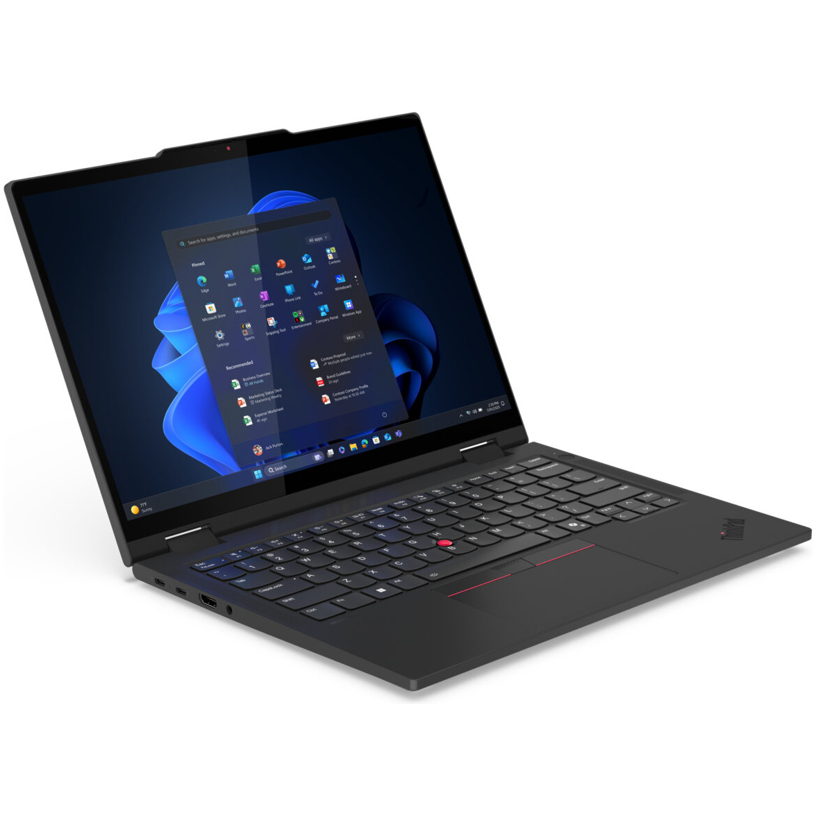 Lenovo ThinkPad T14s 2-IN-1 Core™ Ultra 7 255U 512GB SSD 16GB 14" (1920x1200) TOUCHSCREEN WIN11 Pro ECLIPSE BLACK Backlit Keyboard FP Reader שלוש שנות אחריות אתר לקוח – תמונה 6