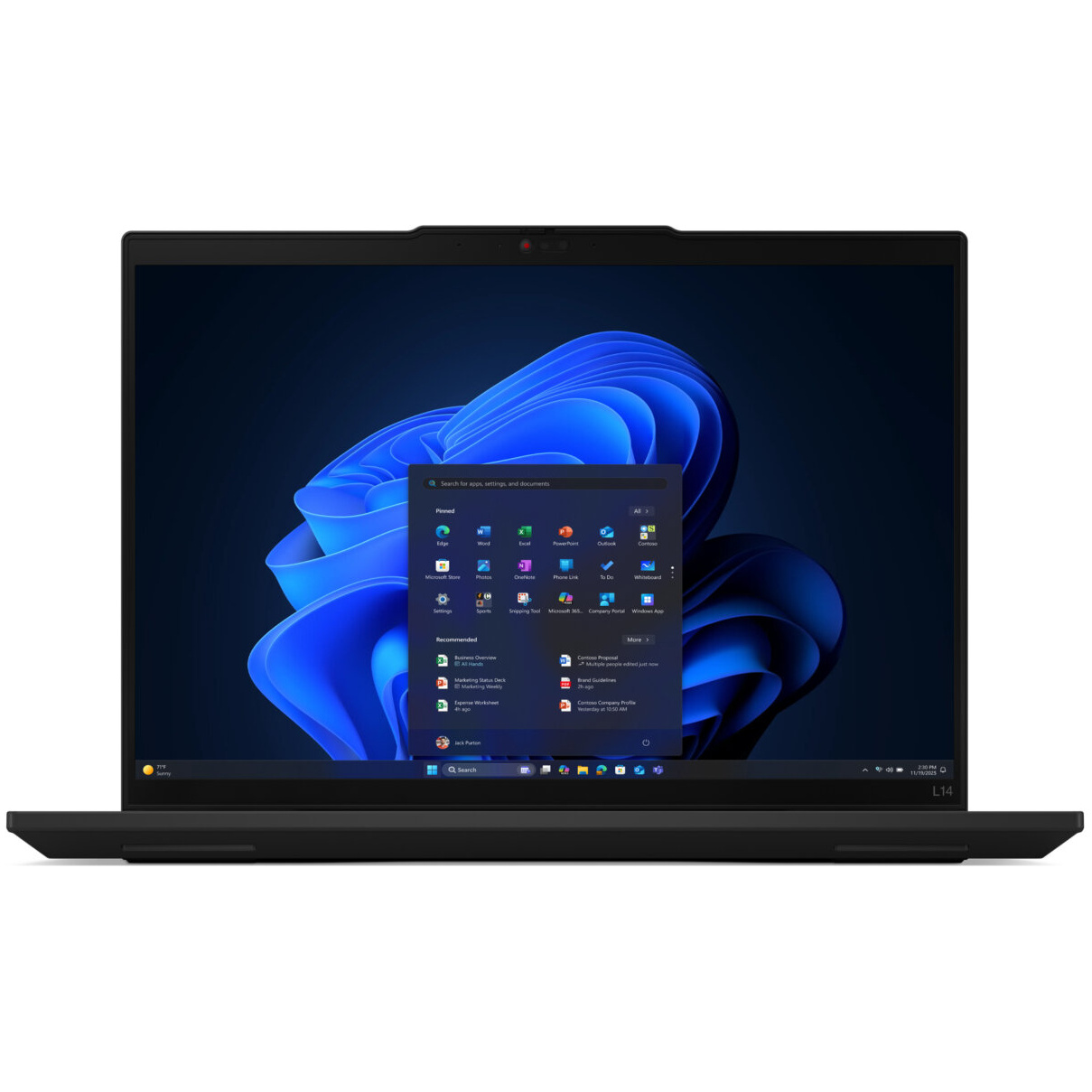 Lenovo ThinkPad L14 Gen 6 AMD Ryzen™ 5 PRO 215 512GB SSD 16GB 14" (1920x1200) WIN11 Pro BLACK Backlit Keyboard FP Reader שלוש שנות אחריות אתר לקוח – תמונה 2